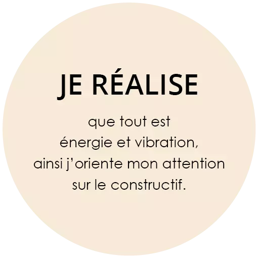 Bulle colorée Je Réalise 11 Bulle colorée Je Réalise que tout est énergie et vibration, ainsi j'oriente mon attention sur le constructif.