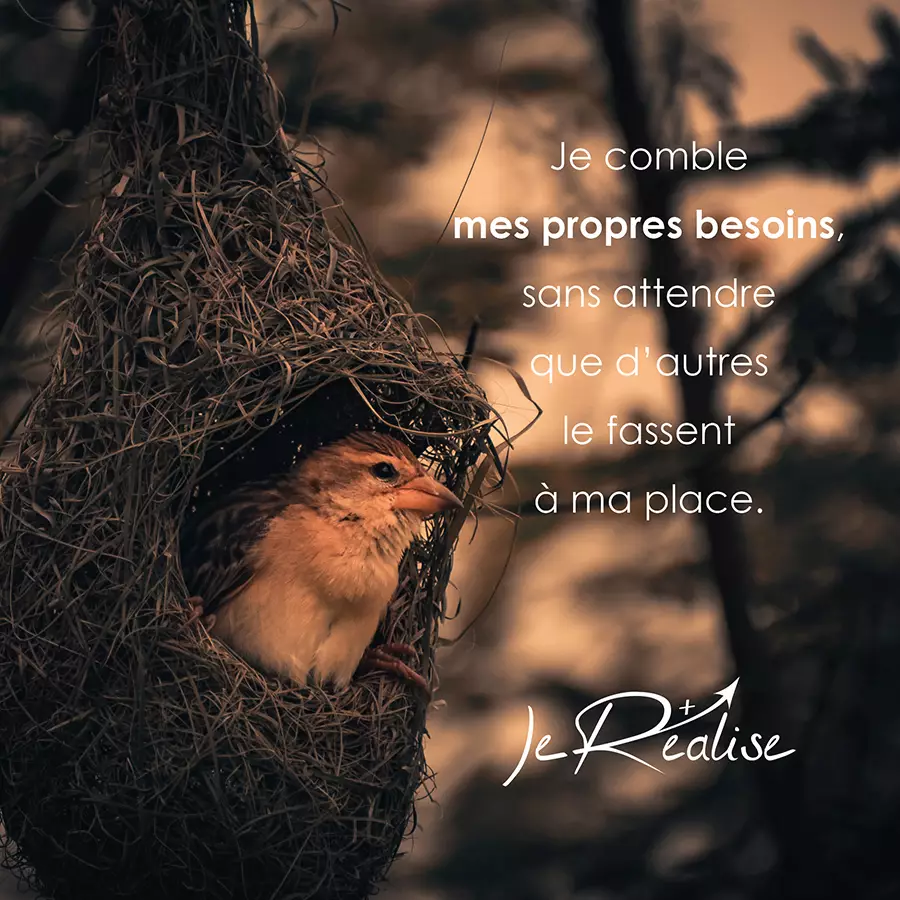 Citation_Je comble mes propres besoins, sans attendre que d'autres le fassent à ma place.