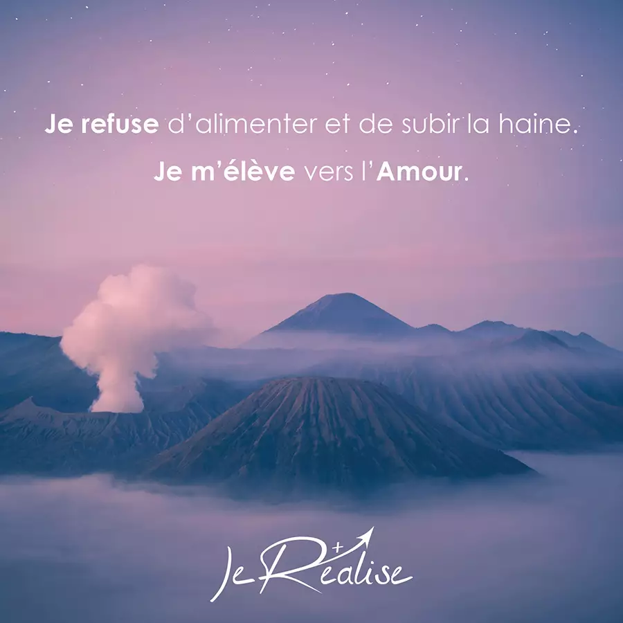 Citation_Je refuse d'alimenter et de subir la haine. Je m'élève vers l'Amour.