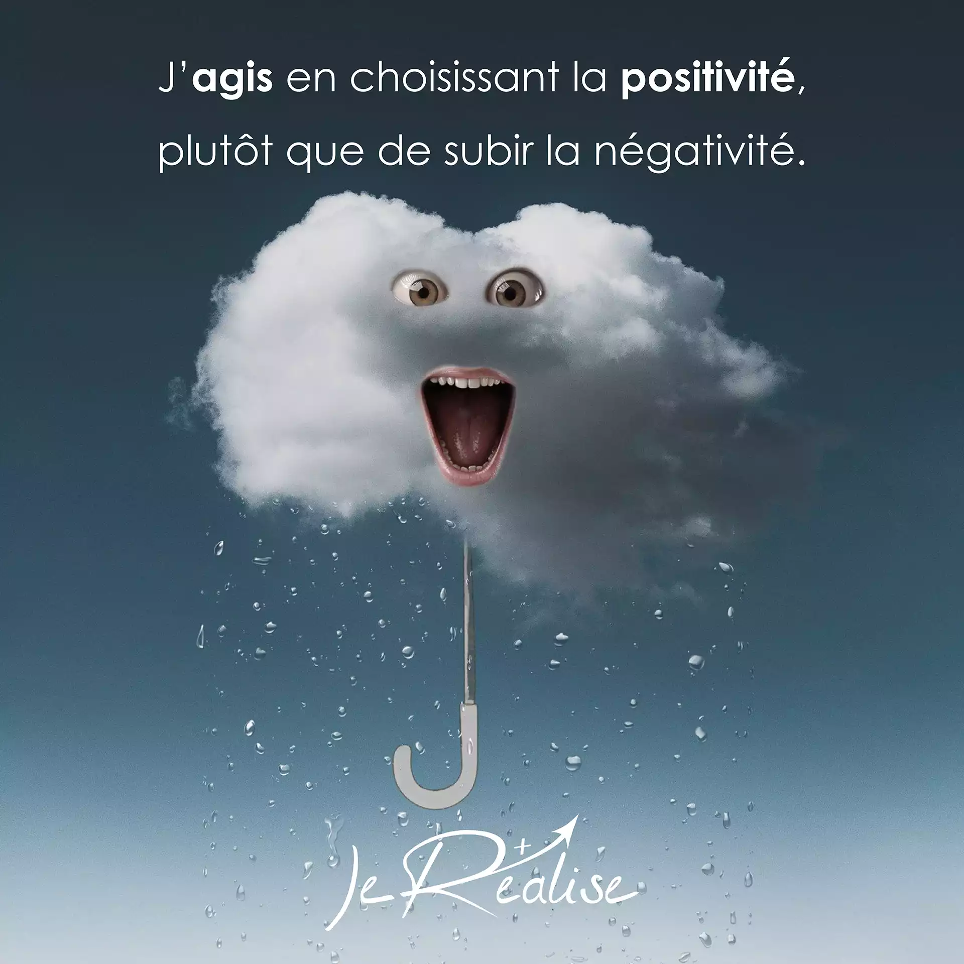 Citation_5 astuces pour prendre la vie du bon côté#2 Citation_J'agis en choisissant la positivité, plutôt que de subir la négativité.